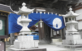 神社、横断幕、宮のぼり